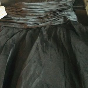 Black silk sleeveless dress